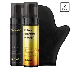 b.tan Dark & Long Lasting Self Tan Kit Besties Bundle Dark Tanning Mouse Bundle